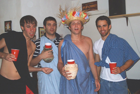 the cast of 1145J next year, this is how we'll probably dress everyday at home, turning the apartment into a old-timey bath-house equipped with who-ores that feed us grapes and fan our large bellys